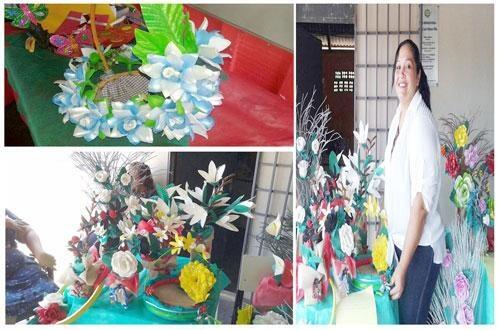 Artesã Valdeíza Perpétuo faz peças artesanais em casa e também ministra cursos aos interessados (Foto: Divulgação)