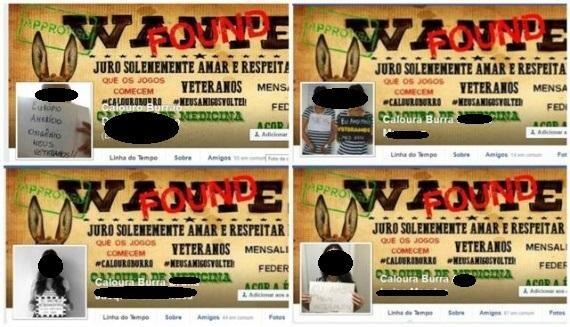 Alguns dos estudantes encontrados pela Folha na busca da rede social (Foto: Reprodução)