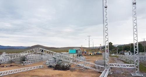Estrutura montada para atender o Micaraima (Foto: Divulgação)