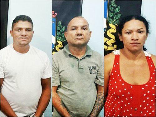 Edinaldo Costa, Nilma Costa e Francisco Pinheiro dos Santos foram flagrados com a “super maconha” (Foto: Divulgação/Polícia Civil)