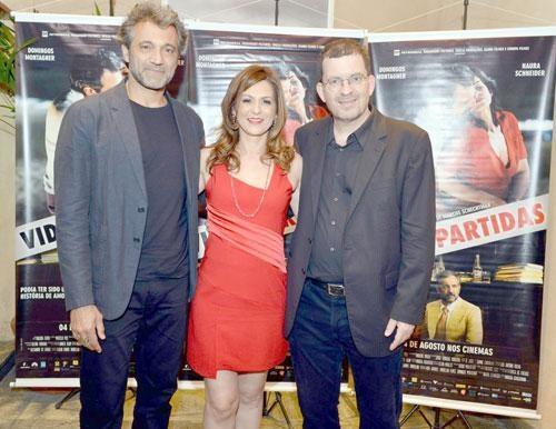 Vidas Partidas - Domingos Montagner - Naura-Schneider e diretor Marcos Schectman (Foto - Cristina Granato)