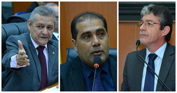 Deputados Joaquim Ruiz, Marcelo Cabral e George Melo se pronunciaram (Foto: SupCom/ALERR)