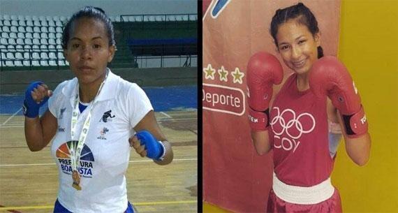 Boxeadoras Mila Franco e Jetzaly Cedeño. Luta confirmada (Foto: Divulgação)