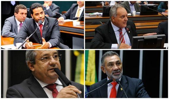 Senador Telmário Mota e os deputados federais Édio Lopes, Jhonatan de Jesus e Abel Mesquita prometeram auxiliar UFRR (Foto: Divulgação)