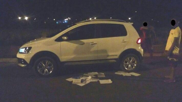 O carro do casal foi encontrado abandonado em uma rua do Conjunto Pérola (Foto: Divulgação)