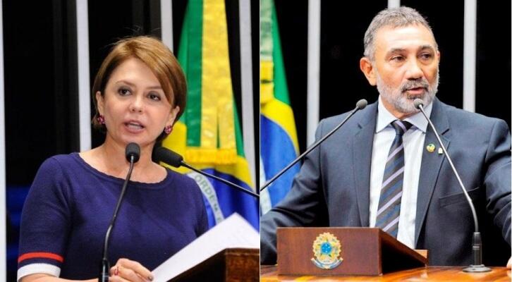 Ângela Portela e Telmário Mota são favoráveis a PL 656/2015 (Foto: Arquivo/Folha)