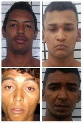 Weverton Jesus, Igor Nascimento, Wennersom Almeida e Fernando Carneiro trocaram tiros com a PM (Foto: Divulgação)