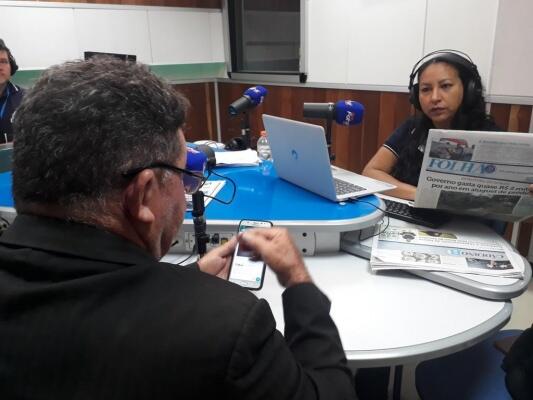 O programa Bom Dia Roraima é apresentado pela radialista Mariangela Marinho (Foto: Minervaldo Lopes/Folha BV)