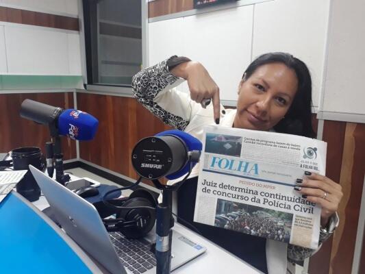 O programa Bom Dia Roraima é apresentado pela radialista Mariangela Marinho (Foto: Minervaldo Lopes/Folha BV)