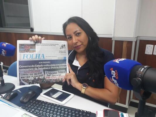 O programa Bom Dia Roraima é apresentado pela radialista Mariangela Marinho (Foto: Minervaldo Lopes/Folha BV)