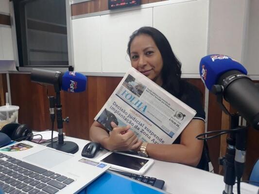 O programa Bom Dia Roraima é apresentado pela radialista Mariangela Marinho (Foto: Minervaldo Lopes/Folha BV)