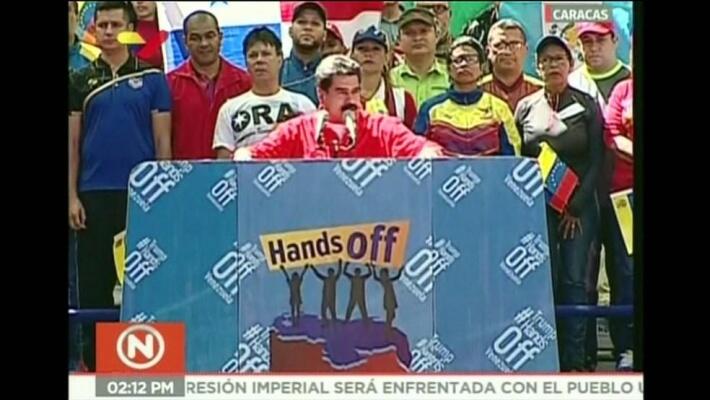 Em seu discurso, Maduro diz que está mobilizado em defesa da paz da Venezuela (Foto: Divulgação)