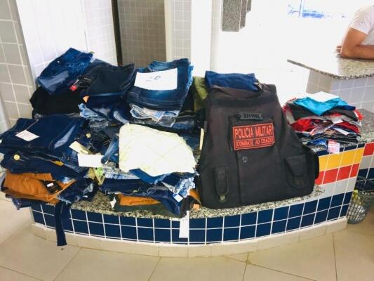 Produtos recuperados pela policia. (Foto: Aldenio Soares)