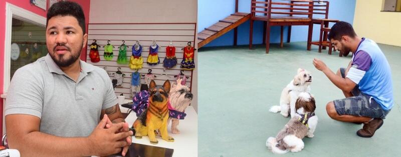 Os animais tratados como membros da família ganham roupas, ração especial e até direito a irem à creche brincar com outros bichos. (Foto: Nilzete Franco/FolhaBV)