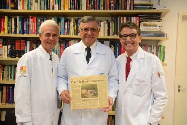 Os médicos Edmar Maciel, Odorico Moraes e Marcelo Borges são responsáveis pela pesquisa. (Foto: Marcelo Borges/Divulgação)