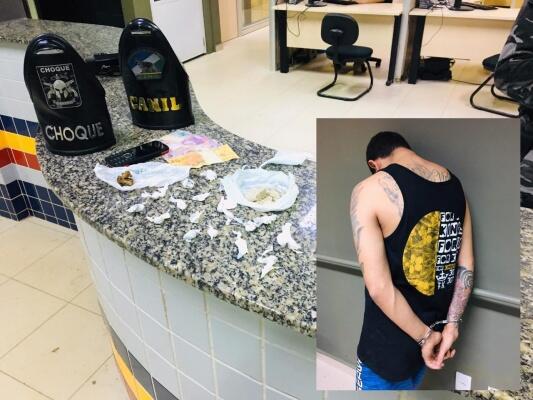 Jovem preso contou aos policiais que pertence a uma facção criminosa que atua em Roraima (Foto: Aldenio Soares)