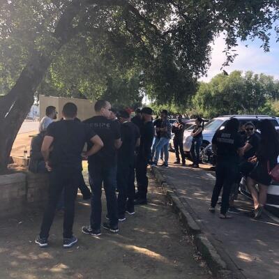 Agentes pretendem acompanhar a sessão de hoje da Assembleia Legislativa (Foto: Polyana Girardi/Folha BV)
