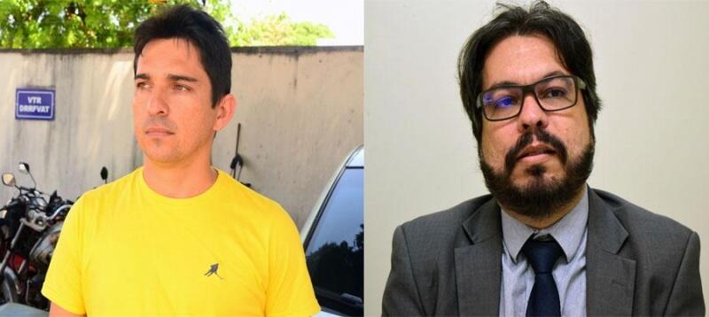 Os presidentes do Sindpol, Leandro Almeida, e da Adepol, Cristiano Camapum, comentaram sobre o vazamento das conversas (Foto: Diane Sampaio e Nilzete Franco/Folha BV)