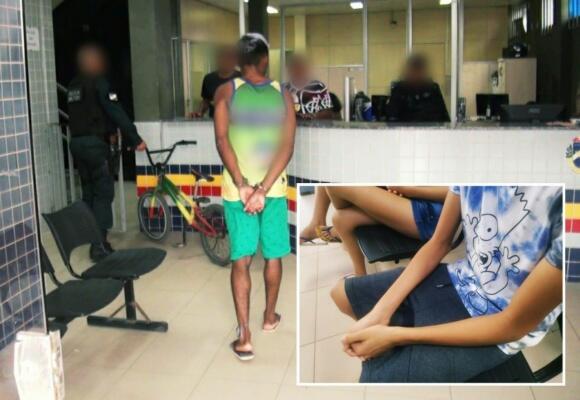Os adolescentes e uma testemunham reconheceram o rapaz de 24 anos como um dos assaltantes (Foto: Aldenio Soares)