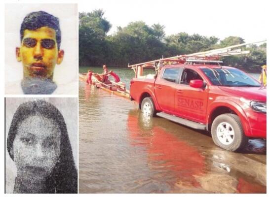 Jeferson Rafael morreu de traumatismo craniano e Neffer Garcia Marcano, por asfixia. Os corpos estavam no rio (Foto: Divulgação)