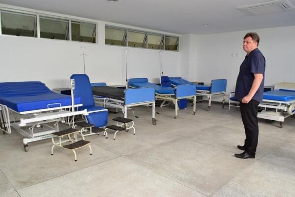 A capacidade do Hospital de Campanha é para 120 leitos, mas no primeiro momento serão transferidos 80 pacientes (Foto: Nilzete Franco/FolhaBV)