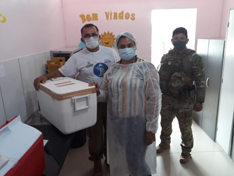 A entrega da segunda dose da vacina em todo o Estado representa a conclusão da primeira etapa de vacinação (Foto: Ascom/Sesau)