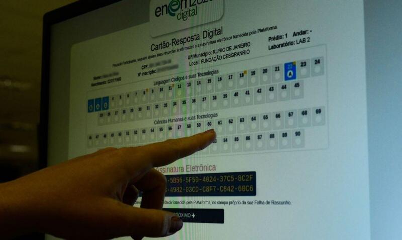 As provas do Enem digital foram aplicadas nos dias 31 de janeiro e 7 de fevereiro (Foto: Marcello Cabral/Agência Brasil)