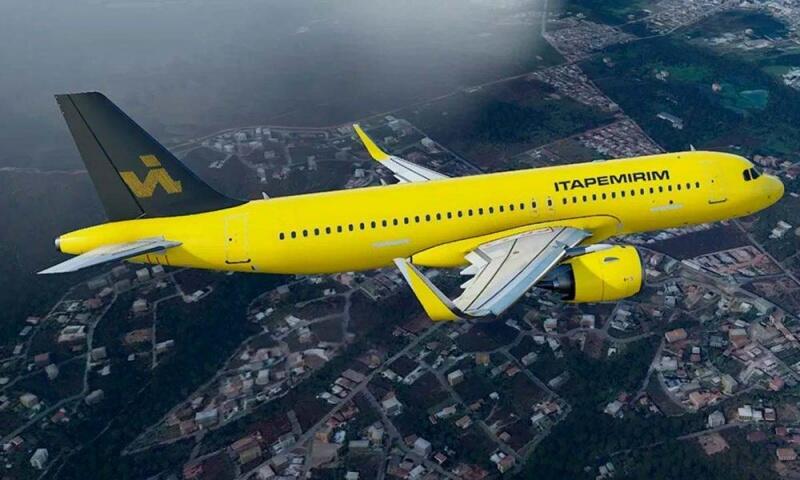 Primeiro avião da companhia aérea chegou neste sábado (Foto: Itapemirim/Reprodução/Ilustrativa)