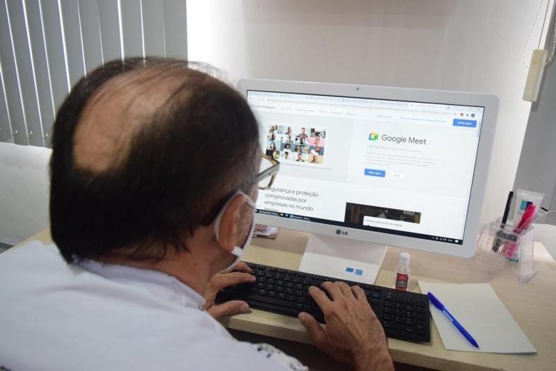 O Balcão Virtual pode ser acessado pelo endereço eletrônico: https://meet.google.com/bjz-yzyz-psn, das 8h às 18h. (Foto: Diane Sampaio/FolhaBV)