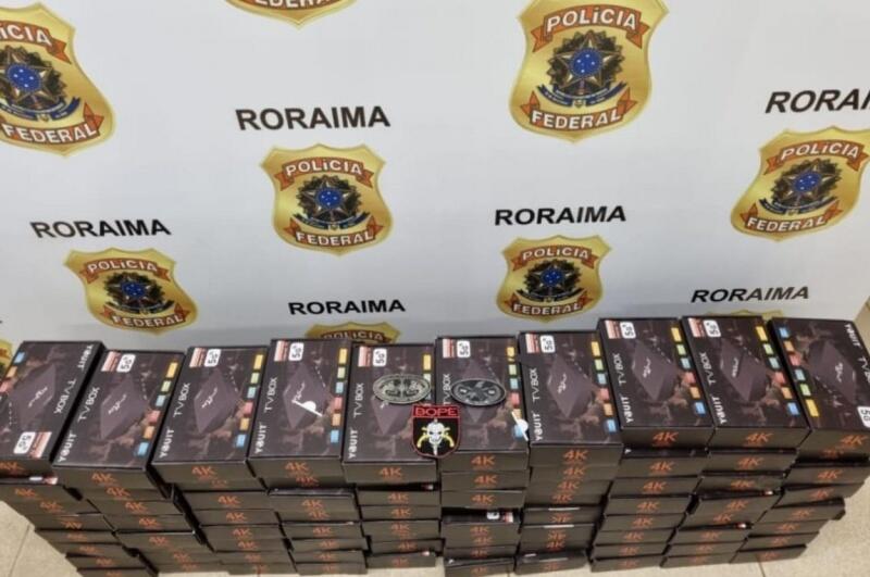 Material apreendido na operação (Foto: Ascom PMRR)
