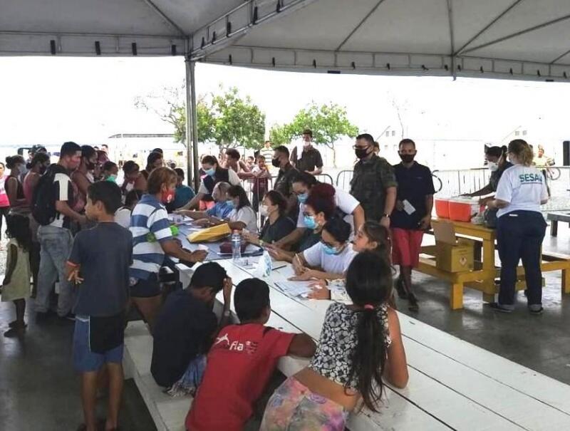 Ação foi realizada em um dos abrigos localizado na Capital (Foto: SecomRR)