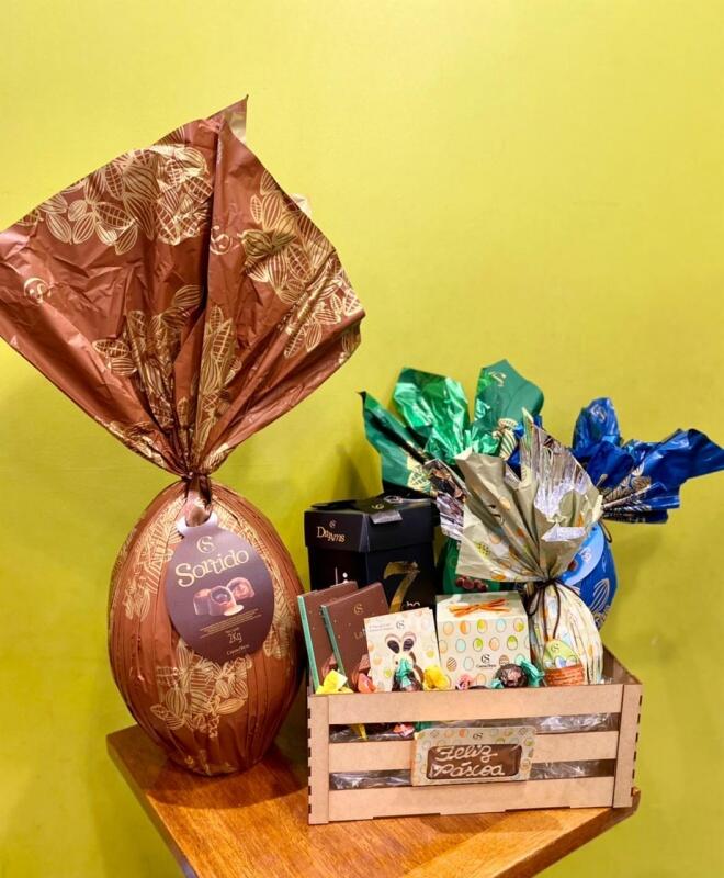 Cesta de chocolates que o ganhador irá levar (Foto: Divulgação)