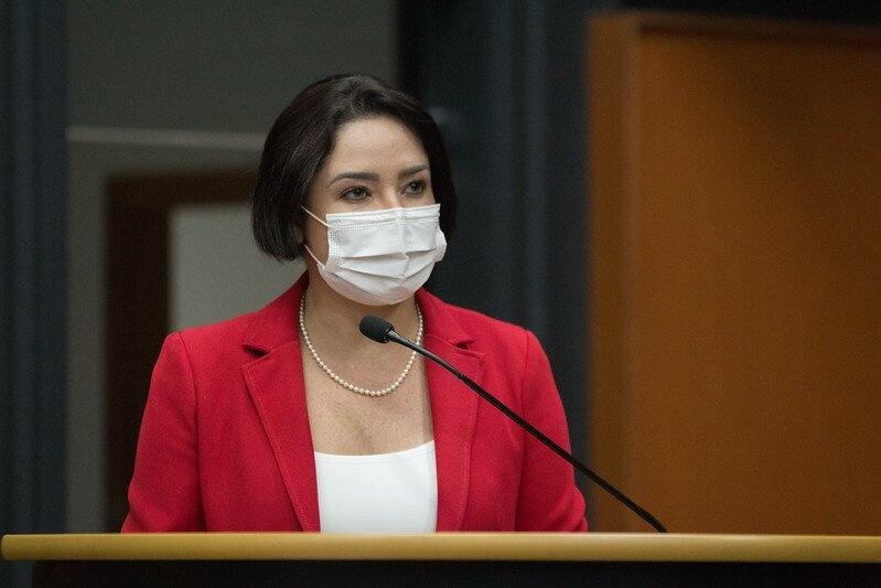 A deputada Yonny Pedroso (SD) usou a tribuna para falar da necessidade de se doar sangue (Foto: Ascom Parlamentar)