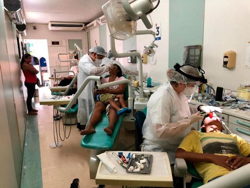 Em parceria com a Prefeitura Municipal do Cantá, foi instalado um posto de vacinação para a população (Foto: 1º Ten Ricarte)