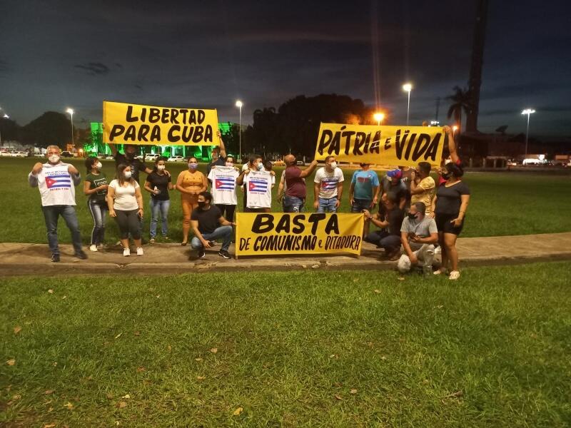 Manifestação ocorre na tarde desta terça-feira, 13, às 15h, no Centro Cívico. (Foto: Divulgação) Cubanos em Roraima aderem a protesto de insatisfação ao regime comunista