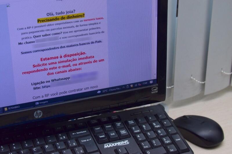 Uma das formas que os criminosos usam para captar vítimas é com mensagens por email (Foto: Nilzete Franco)