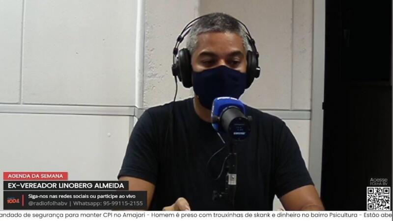 Ex-vereador Linoberg Almeida concedeu entrevista ao programa Agenda da Semana (Foto: Reprodução)