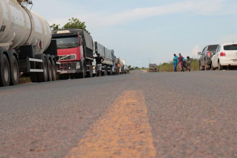 Caminhoneiros de Roraima se reuniram pela última vez em protesto de setembro (Foto: Nilzete Franco/FolhaBV)