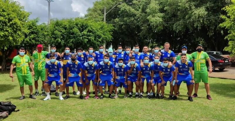 O elenco perfilado do Progresso (Foto: Divulgação)