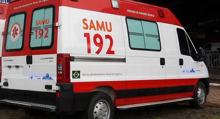 A equipe do Samu esteve no local para atender a vítima (Foto: Divulgação)