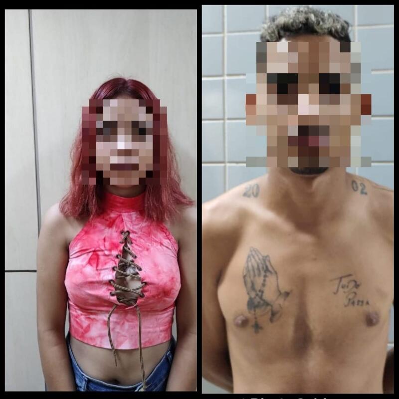 Ao realizar a abordagem e revista pessoal foi encontrado o valor de R$144 com o homem, a droga foi encontrada dentro da bolsa da  mulher. (Foto: Divulgação)