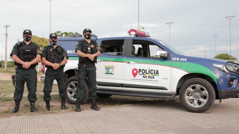 As viaturas contam com um aparato de câmeras inteligentes, que conectadas a um sistema fazem reconhecimento facial e identificação de placas de veículos (Foto: Divulgação) As viaturas contam com um aparato de câmeras inteligentes, que conectadas a um sistema fazem reconhecimento facial e identificação de placas de veículos (Foto: Divulgação)