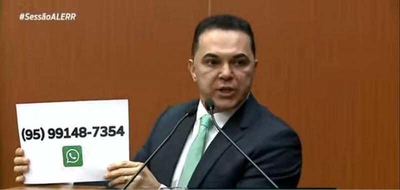 O parlamentar usou a tribuna para lançar a campanha e divulgar um número para denúncias (Foto: Reprodução)