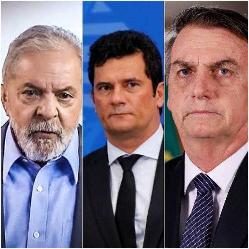 Lula, Moro e Bolsonaro aparecem como pré-candidatos a presidente neste ano (Foto: Reprodução)