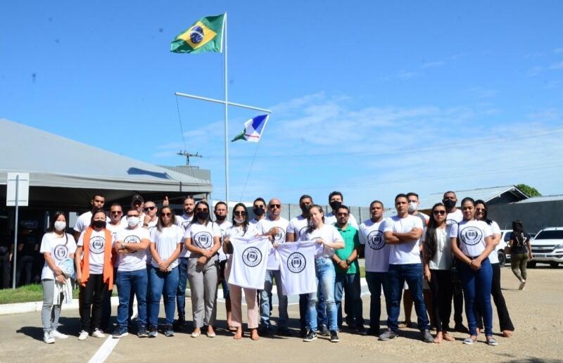 Candidatos reservas do último concurso da Polícia Penal estiveram em evento do Governo para cobrar convocação (Foto: Nilzete Franco/FolhaBV) Candidatos reservas do último concurso da Polícia Penal estiveram em evento do Governo para cobrar convocação (Foto: Nilzete Franco/FolhaBV)