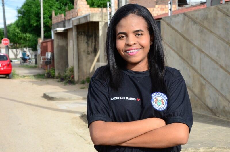 Andreany contou que o sonho de ser policial militar surgiu por volta dos seis anos de idade enquanto assistia a um programa de televisão com a mãe. (Foto: Nilzete Franco Folha BV)
