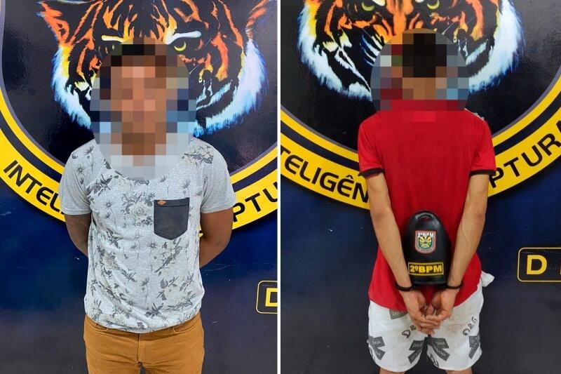 O primeiro a ser capturado foi Miguel Tomas da Silva, de 24 anos, no bairro São Bento. O segundo foi Jozemberg Soares da Conceição, de 26, no bairro Jardim Primavera. (Foto: Divulgação)