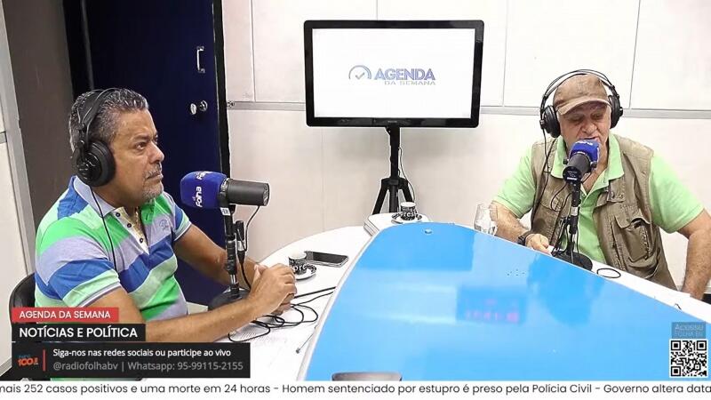 Deputado federal Hiran Gonçalves em entrevista no Agenda da Semana (Foto: Reprodução)