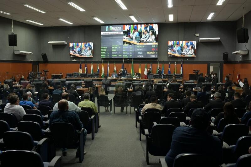 O plenário da Assembleia nesta terça-feira (Foto: Jader Souza/SupCom ALE-RR)