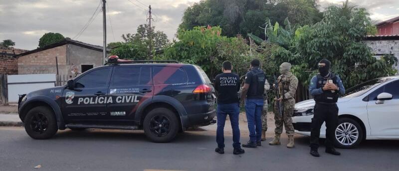 Policiais civis estão nas ruas em operação em Roraima (Foto: Ascom PCRR)